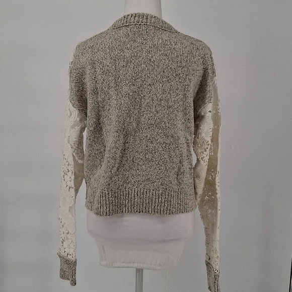 SEE BY CHLOE Women’s Lace Pullover Sweater Milk Color Size Medium - Picture 7 of 13